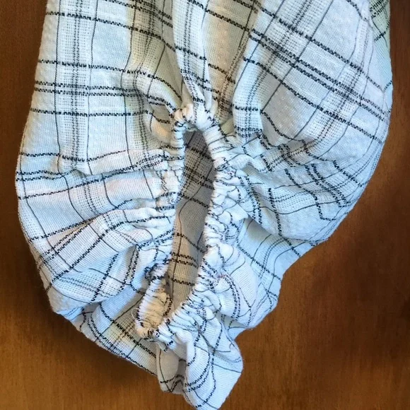 Sundance Dora Wrap Blouse In Black and White Size L - Picture 3 of 7